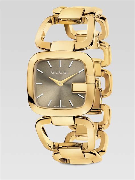 gucci gold bracelet watch women's|gucci ladies watch with diamonds.